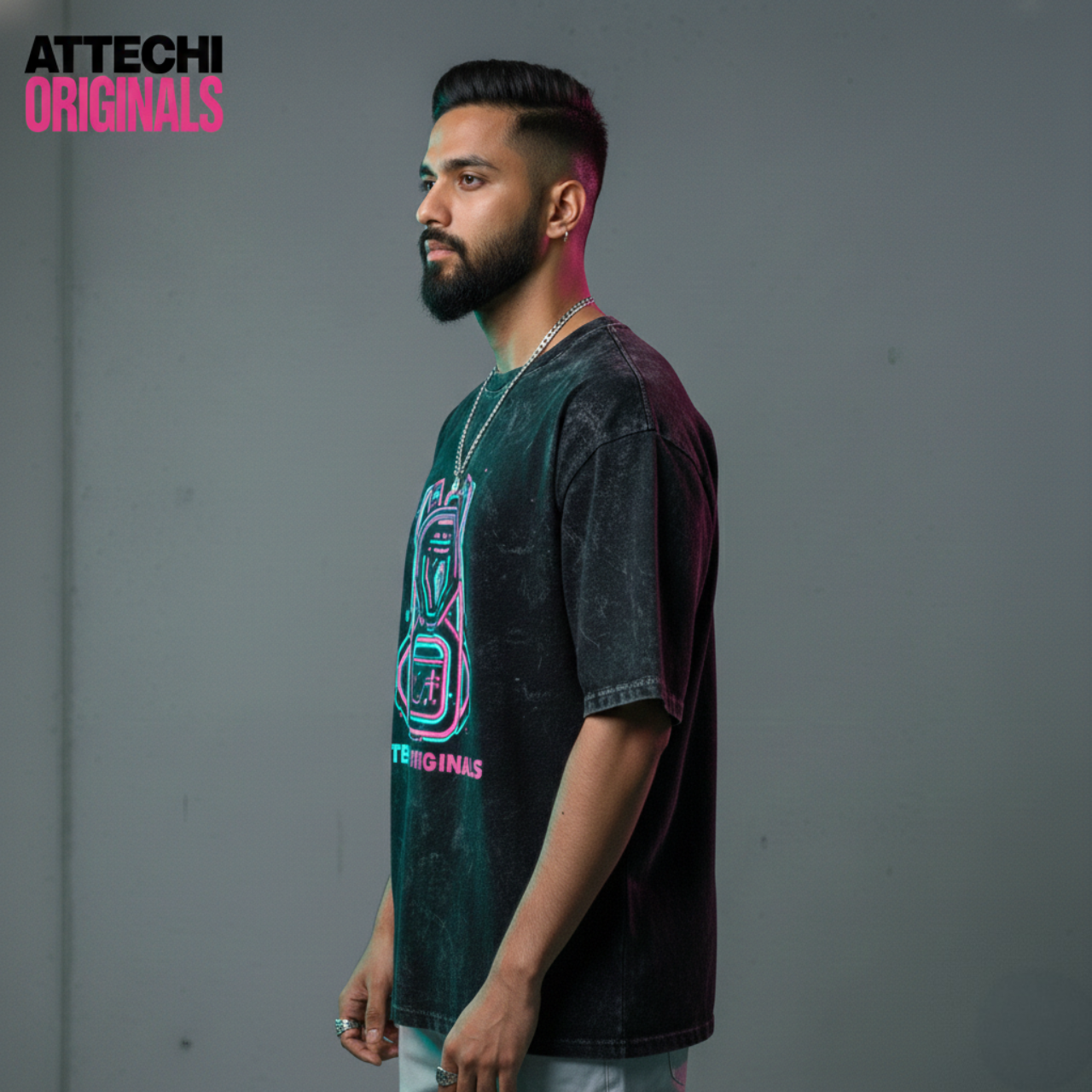 URBANBAG : Unisex Acid Washed Oversized Tee